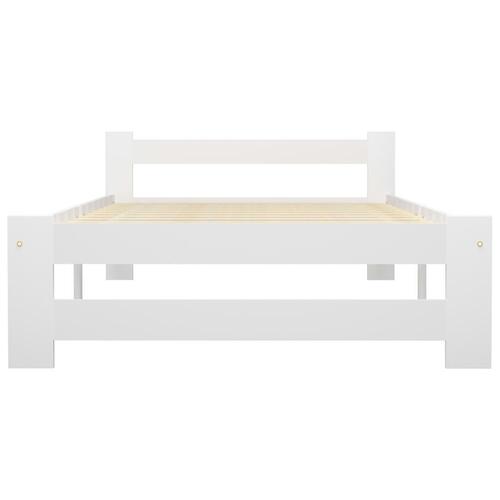 Sengestel 100x200 cm massivt fyrretræ hvid