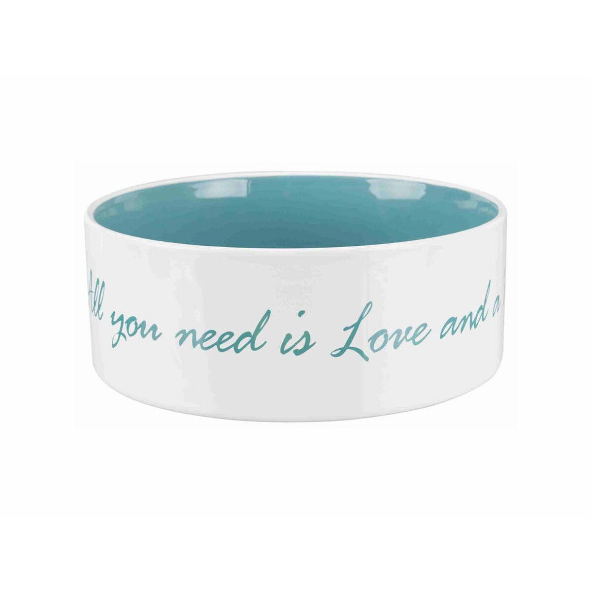 Hund Feeder Trixie Blå Flødefarvet Ø 20 cm 1,4 L billede