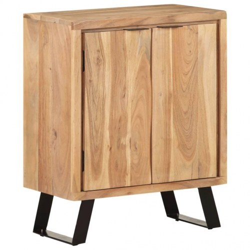 Skænk 60x36x76 cm massivt akacietræ med naturlige kanter