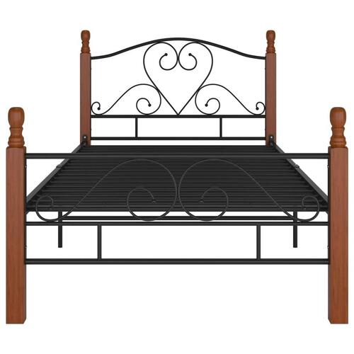 Sengeramme 90x200 cm metal sort