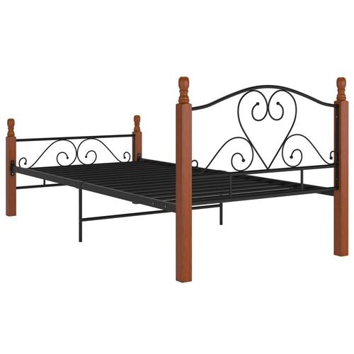 Sengeramme 90x200 cm metal sort