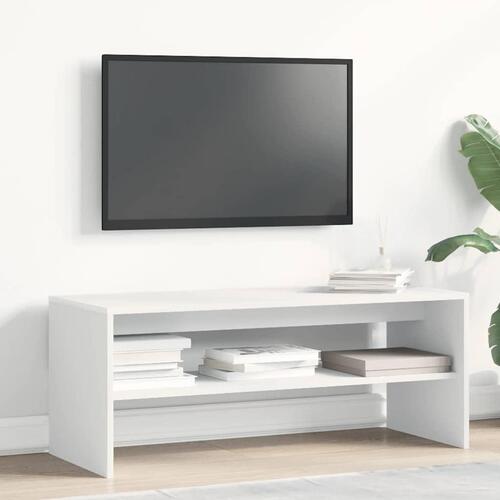 Tv-bord 100x40x40 cm konstrueret træ hvid