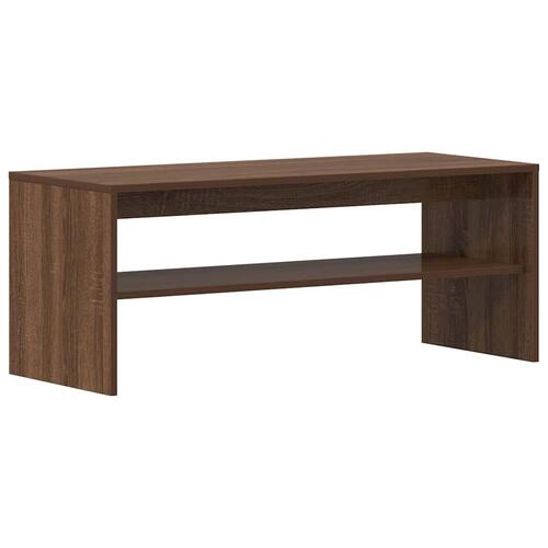 Tv-bord 100x40x40 cm konstrueret træ brun egetræsfarve