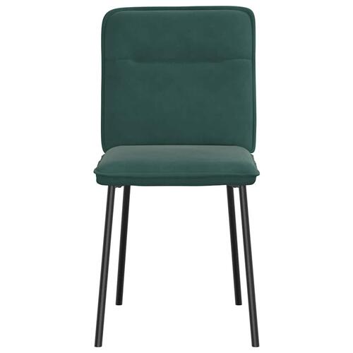 Spisebordsstole 6 stk. velour mørkegrøn
