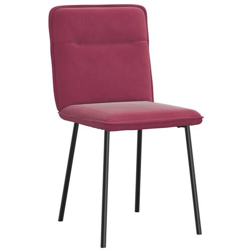 Spisebordsstole 4 stk. velour vinrød