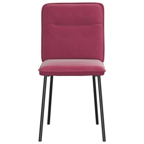 Spisebordsstole 4 stk. velour vinrød