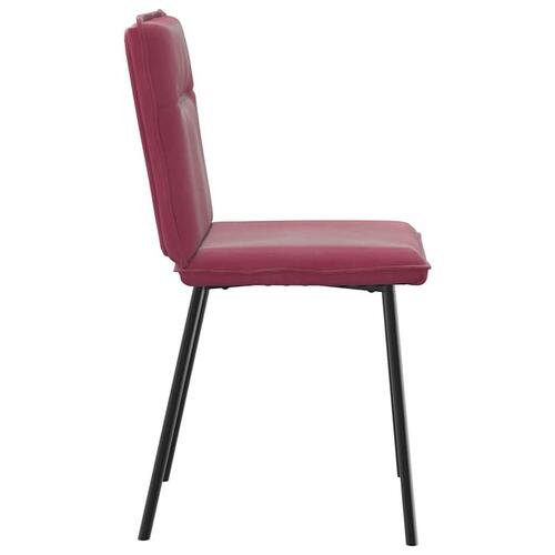Spisebordsstole 4 stk. velour vinrød