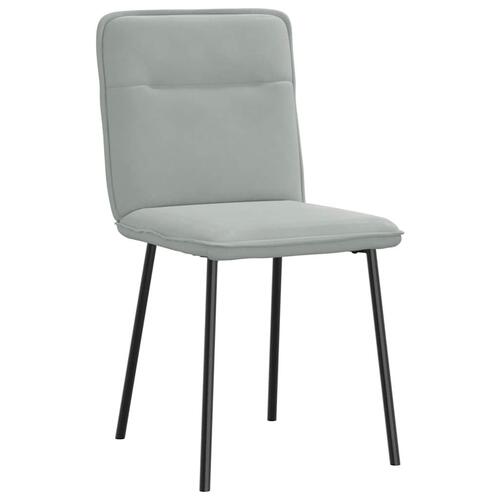 Spisebordsstole 4 stk. velour lysegrå