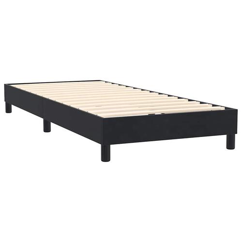 Kontinentalseng med madras 90x210 cm fløjl sort