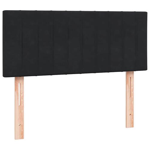 Kontinentalseng med madras 120x210 cm fløjl sort
