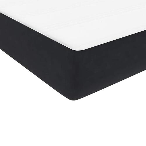 Kontinentalseng med madras 120x210 cm fløjl sort
