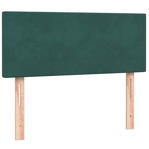 Kontinentalseng med madras 120x210 cm fløjl mørkegrøn