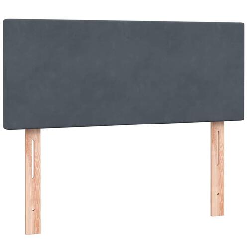 Kontinentalseng med madras 120x210 cm fløjl mørkegrå