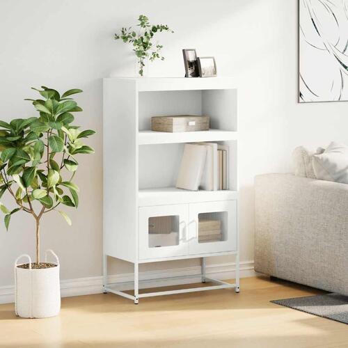 Højskab 68x39x123 cm stål hvid