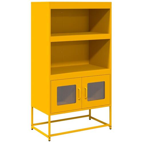 Højskab 68x39x123 cm stål sennepsgul