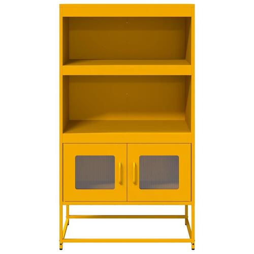 Højskab 68x39x123 cm stål sennepsgul