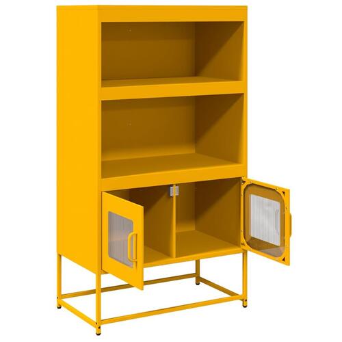Højskab 68x39x123 cm stål sennepsgul