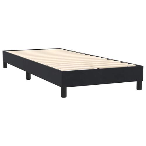 Kontinentalseng med madras 90x220 cm fløjl sort