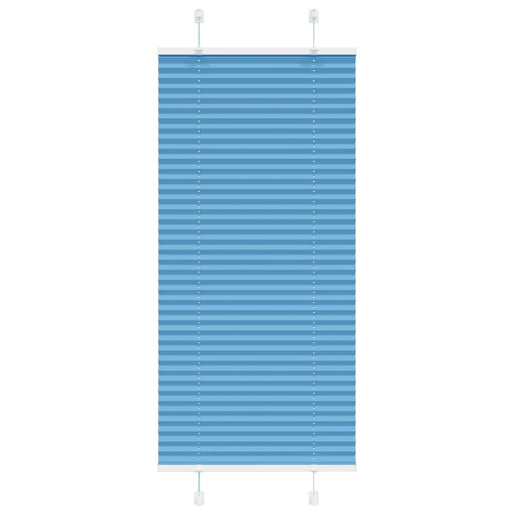 Plisségardin Blå 60x100 cm Stofbredde 59,4 cm Polyester
