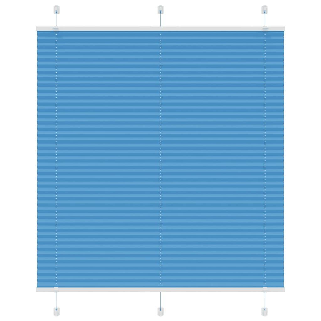 Plisségardin Blå 120x100 cm Stofbredde 119,4 cm Polyester billede