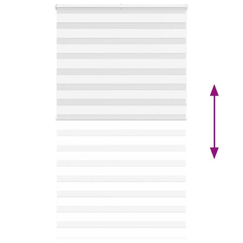 Zebragardin hvid 135x230 cm stofbredde 130,9 cm polyester