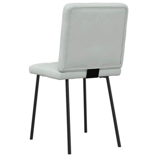 Spisebordsstole 6 stk. velour lysegrå