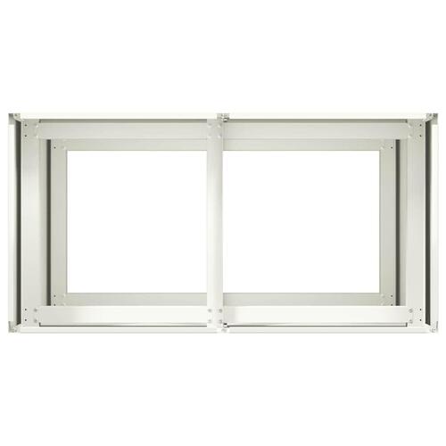 Plantekasse hvid 80x40x80 cm koldvalset stål