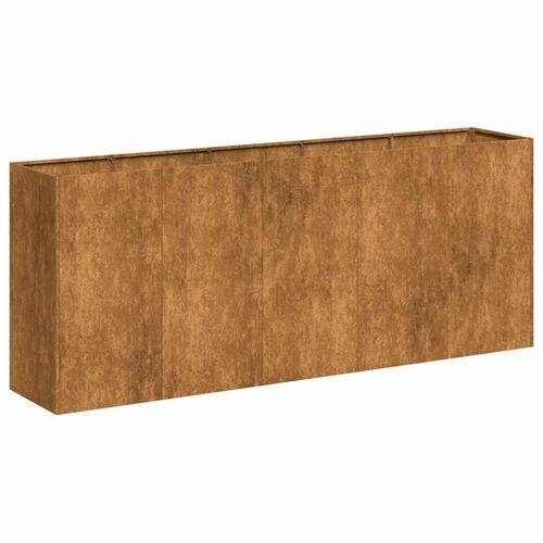 Plantekasse rustfarvet 200x40x80 cm forvitringsstål