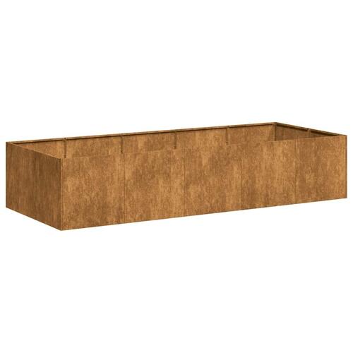 Plantekasse rustfarvet 200x80x40 cm forvitringsstål