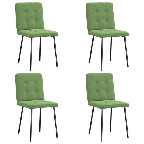 Spisebordsstole 4 stk. velour lysegrøn