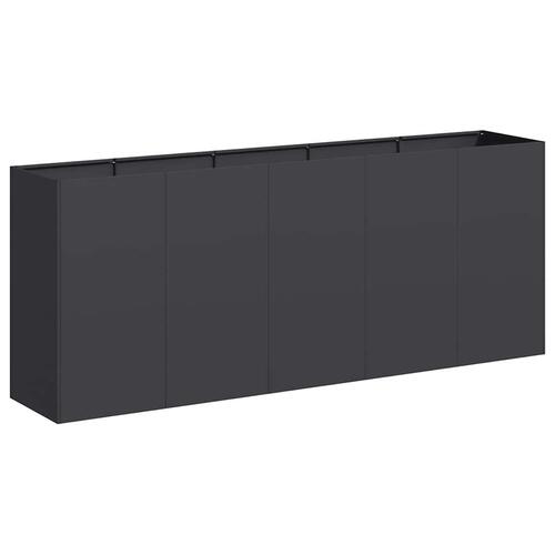 Plantekasse sort 200x40x80 cm koldvalset stål