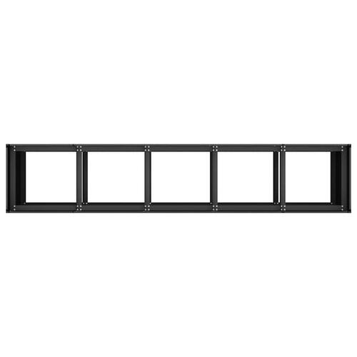 Plantekasse sort 200x40x80 cm koldvalset stål
