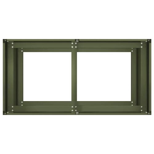 Plantekasse olivengrøn 80x40x80 cm koldvalset stål