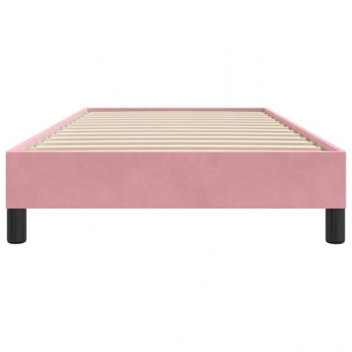 Sengeramme i fløjl - 100 x 210 cm, lyserød (uden madras)