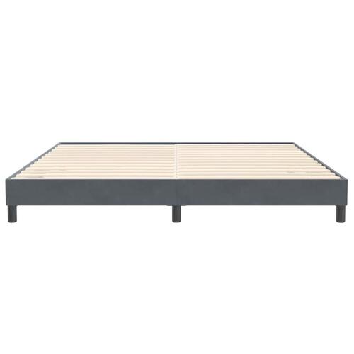 Sengeramme uden madras 200x210 cm fløjl mørkegrå
