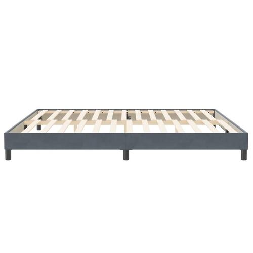 Sengeramme uden madras 200x210 cm fløjl mørkegrå