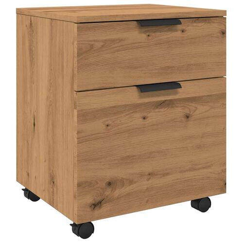 Arkivskab med hjul 45x38x54 cm konstrueret træ kunsteg
