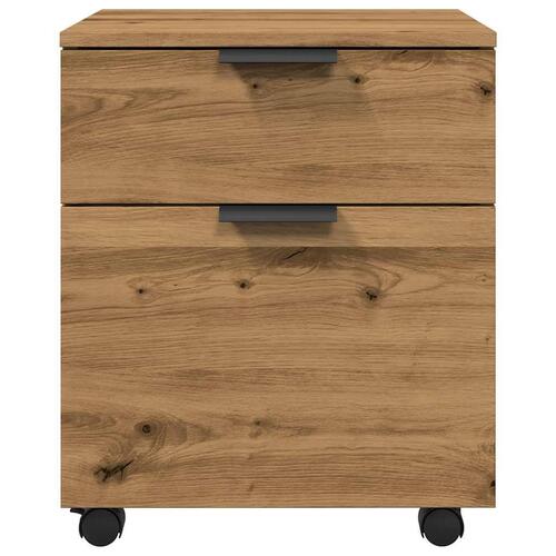 Arkivskab med hjul 45x38x54 cm konstrueret træ kunsteg