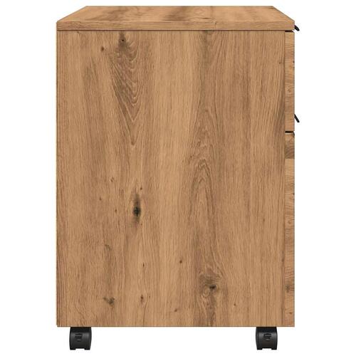Arkivskab med hjul 45x38x54 cm konstrueret træ kunsteg