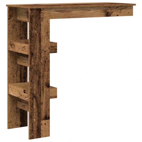 Væghængt barbord 102 × 45 × 103,5 cm - konstrueret træ, antikt træ