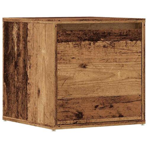 Opbevaringsskab 40,5x40x40 cm konstrueret træ gammelt træ-look