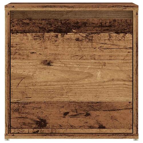 Opbevaringsskab 40,5x40x40 cm konstrueret træ gammelt træ-look