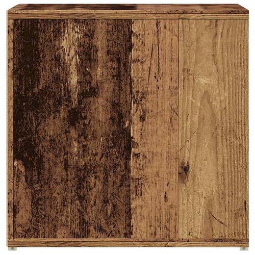 Opbevaringsskab 40,5x40x40 cm konstrueret træ gammelt træ-look