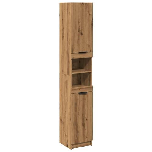Badeværelsesskab 32x34x188,5 cm konstrueret træ kunsteg