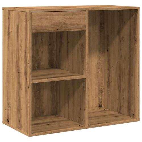 Badeværelsesskab 80x40x75 cm konstrueret træ kunsteg