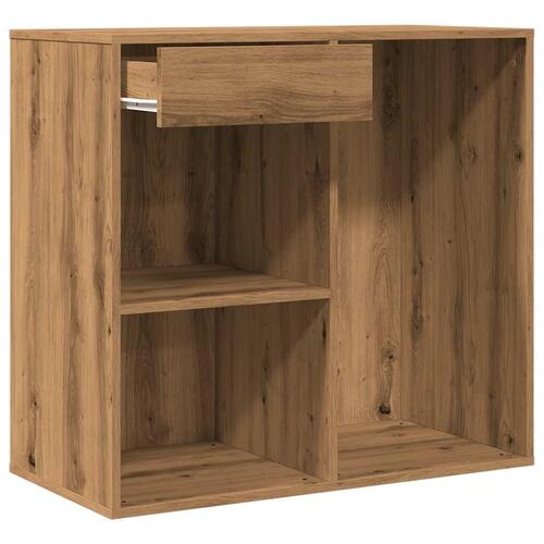Badeværelsesskab 80x40x75 cm konstrueret træ kunsteg