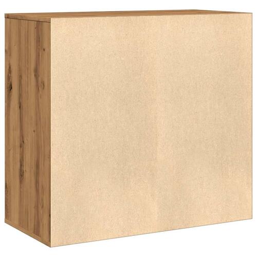 Badeværelsesskab 80x40x75 cm konstrueret træ kunsteg