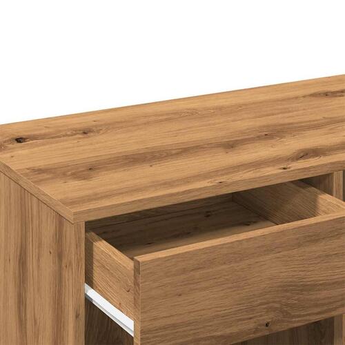 Badeværelsesskab 80x40x75 cm konstrueret træ kunsteg