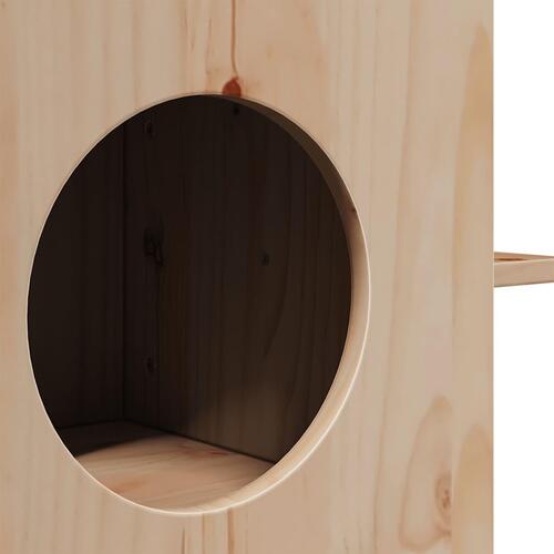 Kattehus 51x35x30 cm massivt fyrretræ