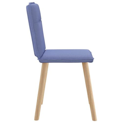 Spisebordsstole 4 stk. Jeans blåt stof
